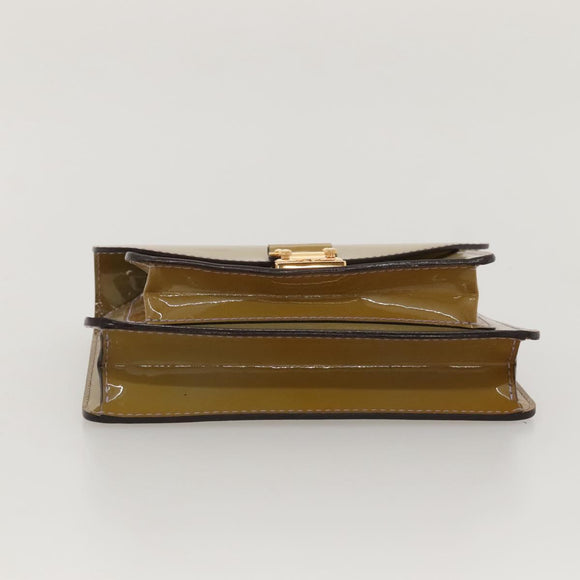 LOUIS VUITTON Monogram Vernis Monceau BB Bag 2way Veil Olive M91578 Auth BD1730