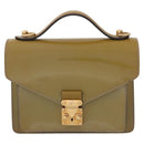LOUIS VUITTON Monogram Vernis Monceau BB Bag 2way Veil Olive M91578 Auth BD1730-13