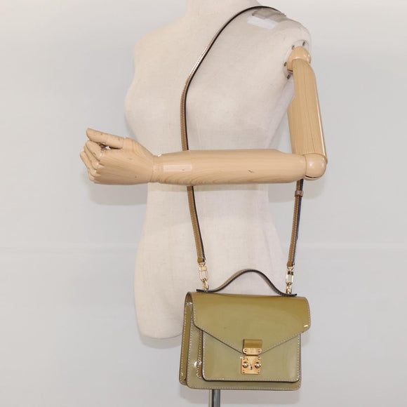 LOUIS VUITTON Monogram Vernis Monceau BB Bag 2way Veil Olive M91578 Auth BD1730