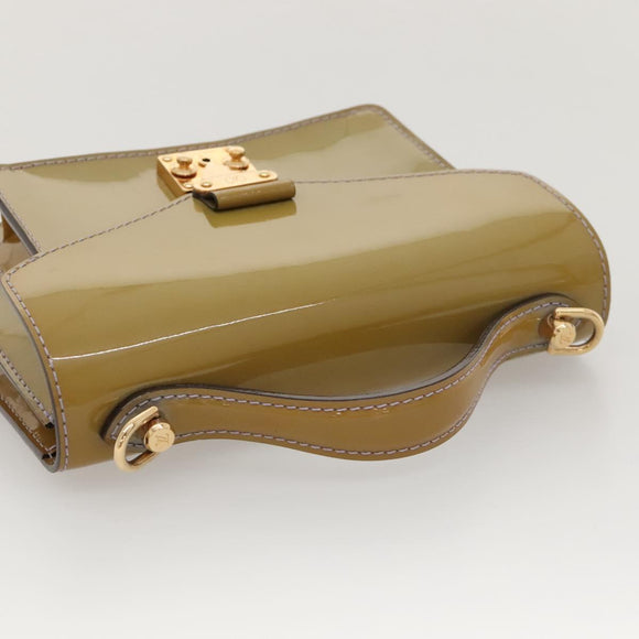 LOUIS VUITTON Monogram Vernis Monceau BB Bag 2way Veil Olive M91578 Auth BD1730