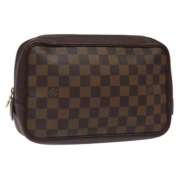 LOUIS VUITTON Damier Ebene Trousse Toilette Clutch Bag N47623 LV Auth BD1732