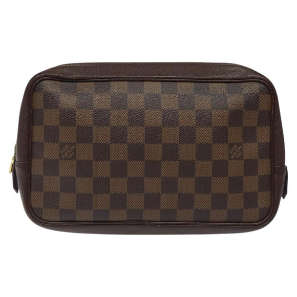 LOUIS VUITTON Damier Ebene Trousse Toilette Clutch Bag N47623 LV Auth BD1732