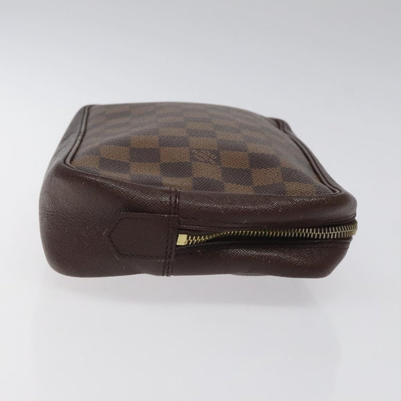 LOUIS VUITTON Damier Ebene Trousse Toilette Clutch Bag N47623 LV Auth BD1732
