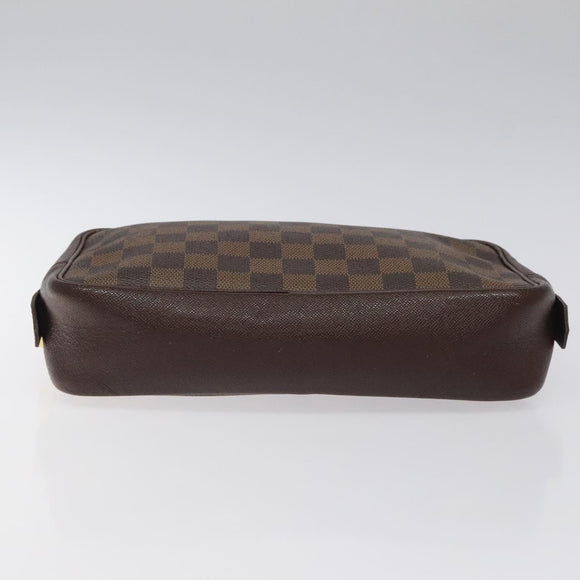 LOUIS VUITTON Damier Ebene Trousse Toilette Clutch Bag N47623 LV Auth BD1732