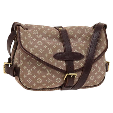 LOUIS VUITTON Monogram Idylle Saumur PM Shoulder Bag Sepia M40669 LV Auth BD1733