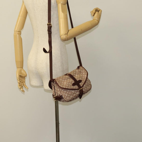 LOUIS VUITTON Monogram Idylle Saumur PM Shoulder Bag Sepia M40669 LV Auth BD1733