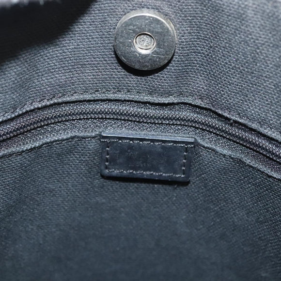 BURBERRY Nova Check Hand Bag PVC Beige Silver black Auth BD1739