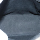 BURBERRY Nova Check Hand Bag PVC Beige Silver black Auth BD1739-11