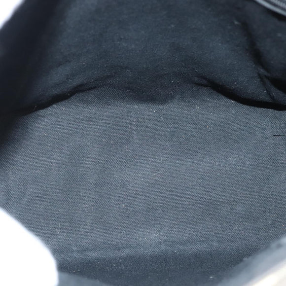 BURBERRY Nova Check Hand Bag PVC Beige Silver black Auth BD1739