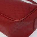 GUCCI Micro GG Supreme Shoulder Bag PVC Gold Red Auth BD174-9