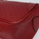 GUCCI Micro GG Supreme Shoulder Bag PVC Gold Red Auth BD174-15