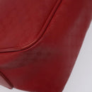 GUCCI Micro GG Supreme Shoulder Bag PVC Gold Red Auth BD174-16