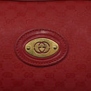 GUCCI Micro GG Supreme Shoulder Bag PVC Gold Red Auth BD174-17