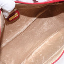 GUCCI Micro GG Supreme Shoulder Bag PVC Gold Red Auth BD174-11