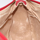 GUCCI Micro GG Supreme Shoulder Bag PVC Gold Red Auth BD174-20