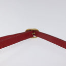 GUCCI Micro GG Supreme Shoulder Bag PVC Gold Red Auth BD174-8