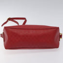 GUCCI Micro GG Supreme Shoulder Bag PVC Gold Red Auth BD174-5
