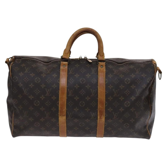 LOUIS VUITTON Monogram Keepall Bandouliere 50 Boston Bag M41416 LV Auth BD1754