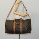LOUIS VUITTON Monogram Keepall Bandouliere 50 Boston Bag M41416 LV Auth BD1754-23