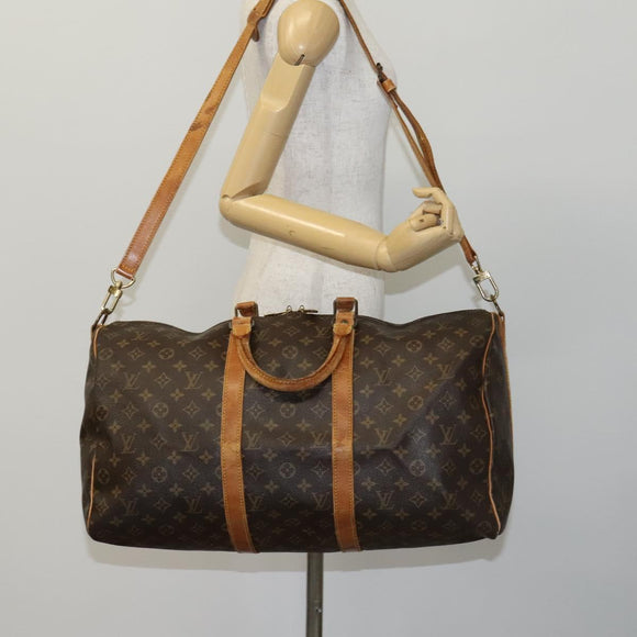 LOUIS VUITTON Monogram Keepall Bandouliere 50 Boston Bag M41416 LV Auth BD1754