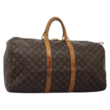 LOUIS VUITTON Monogram Keepall 55 Boston Bag M41424 LV Auth BD1755