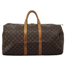 LOUIS VUITTON Monogram Keepall 55 Boston Bag M41424 LV Auth BD1755-13