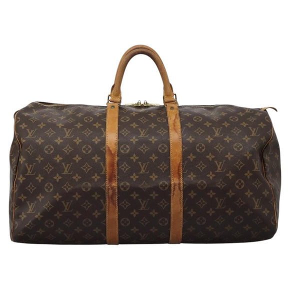 LOUIS VUITTON Monogram Keepall 55 Boston Bag M41424 LV Auth BD1755