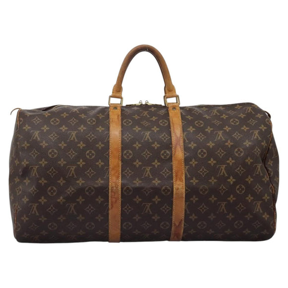 LOUIS VUITTON Monogram Keepall 55 Boston Bag M41424 LV Auth BD1755