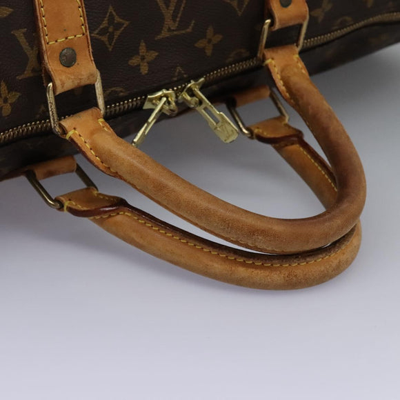 LOUIS VUITTON Monogram Keepall 55 Boston Bag M41424 LV Auth BD1755