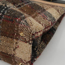 BURBERRY Nova Check Tote Bag Wool Beige Black gold Auth BD1763-15