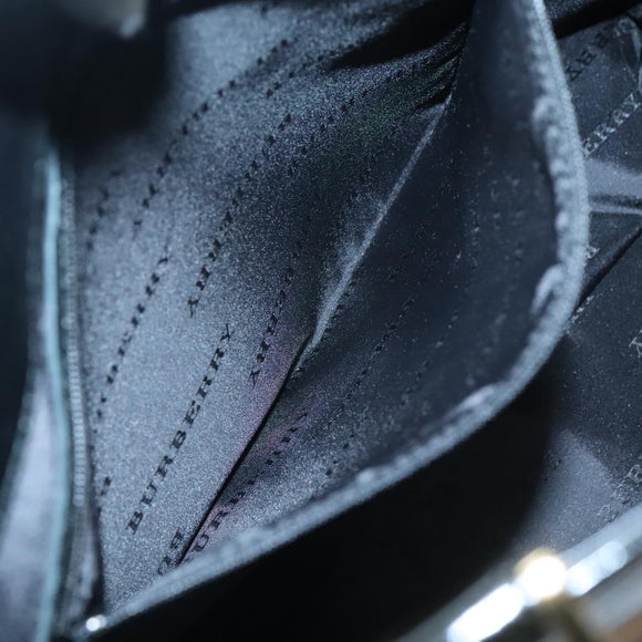 BURBERRY Nova Check Tote Bag Wool Beige Black gold Auth BD1763