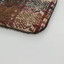 BURBERRY Nova Check Tote Bag Wool Beige Black gold Auth BD1763-27