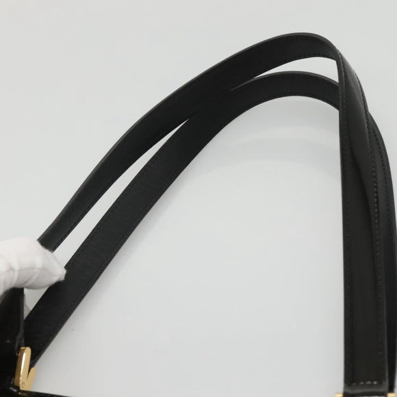 BURBERRY Nova Check Tote Bag Wool Beige Black gold Auth BD1763