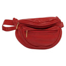 GUCCI Waist bag Leather Red Gold Auth BD1765-1