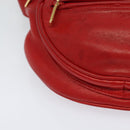 GUCCI Waist bag Leather Red Gold Auth BD1765-9
