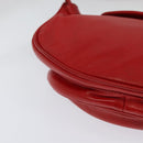 GUCCI Waist bag Leather Red Gold Auth BD1765-15