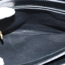 GUCCI Web Sherry Line Shoulder Bag Leather Black Gold Auth BD1766-16