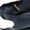 GUCCI Web Sherry Line Shoulder Bag Leather Black Gold Auth BD1766-18