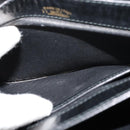 GUCCI Web Sherry Line Shoulder Bag Leather Black Gold Auth BD1766-20