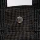 HERMES Her Line PM Tote Bag Canvas Gray Silver Auth BD1768-17