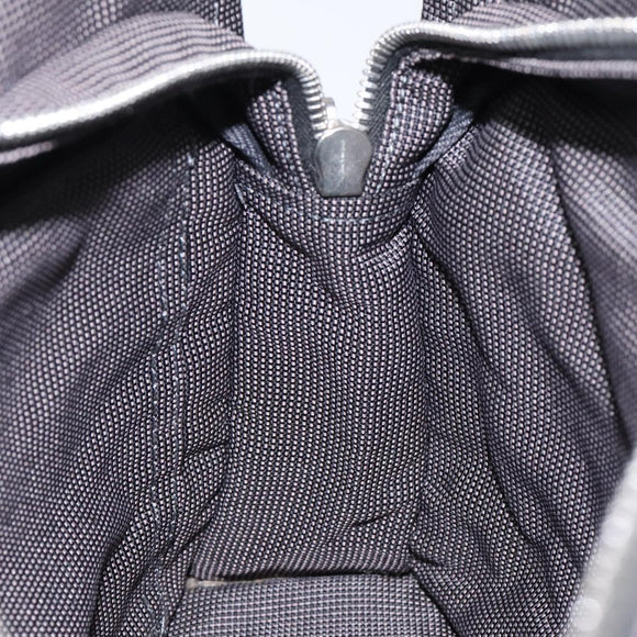 HERMES Her Line PM Tote Bag Canvas Gray Silver Auth BD1768