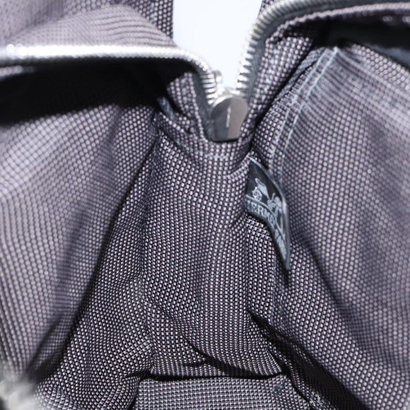 HERMES Her Line PM Tote Bag Canvas Gray Silver Auth BD1768