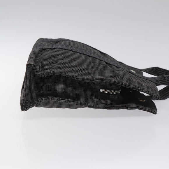 HERMES Her Line PM Tote Bag Canvas Gray Silver Auth BD1768