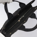 HERMES Her Line PM Tote Bag Canvas Gray Silver Auth BD1768-6