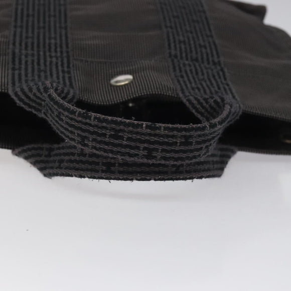 HERMES Her Line PM Tote Bag Canvas Gray Silver Auth BD1768