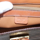 CELINE Macadam Canvas Hand Bag PVC Leather Brown Gold Auth BD1780-19