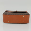 CELINE Macadam Canvas Hand Bag PVC Leather Brown Gold Auth BD1780-5
