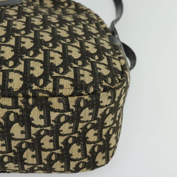 Christian Dior Trotter Canvas Shoulder Bag Black Auth BD1782