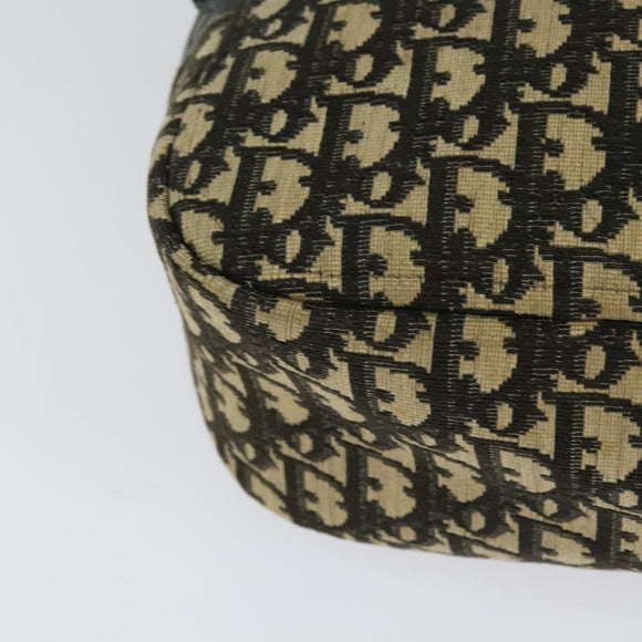 Christian Dior Trotter Canvas Shoulder Bag Black Auth BD1782