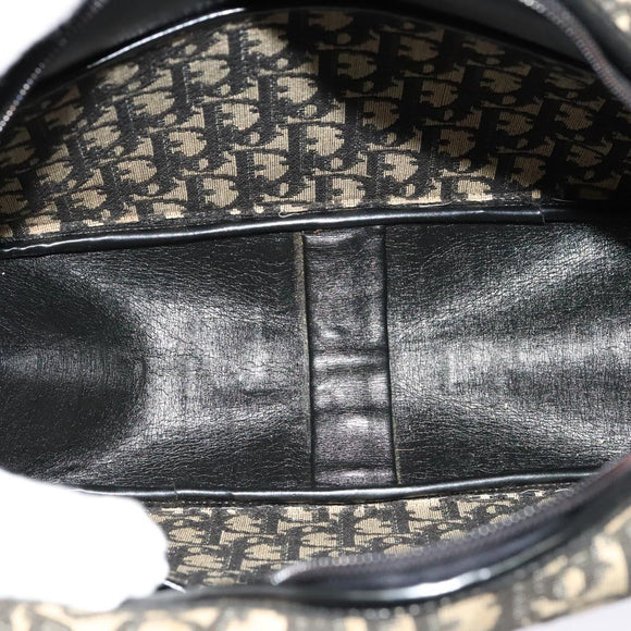 Christian Dior Trotter Canvas Shoulder Bag Black Auth BD1782